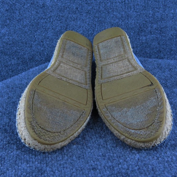 Jay & Mario Women Flat Shoes Blue Fabric Slip On Size 9 Medium (B, M) - Picture 8 of 8